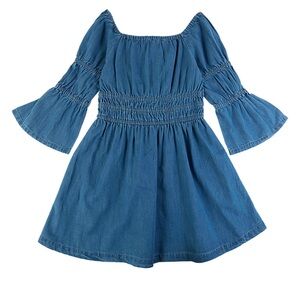 ⭐️5 for $20⭐️ Marks and Spencer Denim Shirred Dress age 10